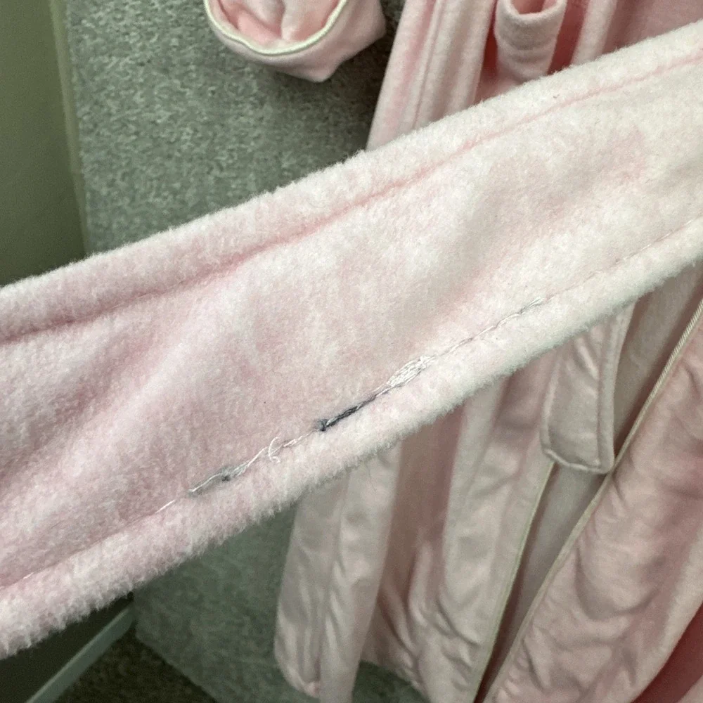 Lauren Ralph Lauren Recycled Poly Dalton Women's Fleece Pink Robe Size‎ Small